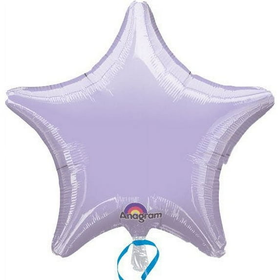 Anagram Metallic Star Solid Color Junior Shape 19" Foil Balloon, Lilac