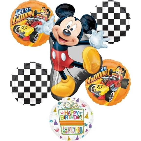 Anagram Mickey Mouse Roadster Birthday Party Supplies Balloon Bouquet Decorations