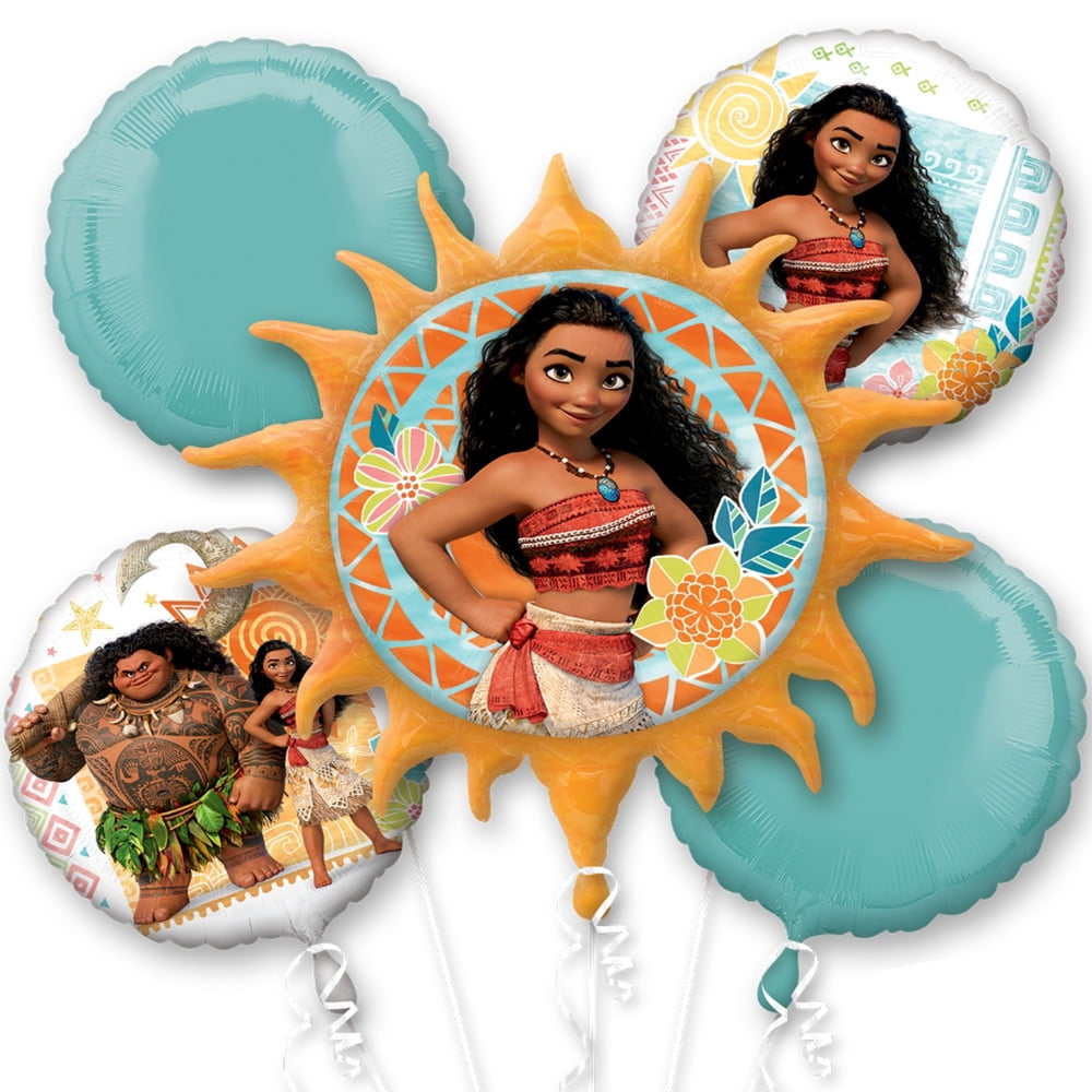 Anagram Moana Foil Balloon Bouquet 5pc