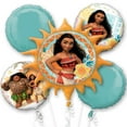 thumbnail image 1 of Anagram Moana Foil Balloon Bouquet 5pc, 1 of 5