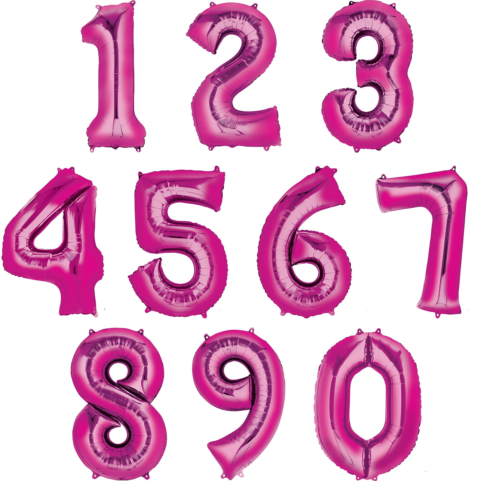 Anagram Mylar Pink Number Balloons Each Walmart