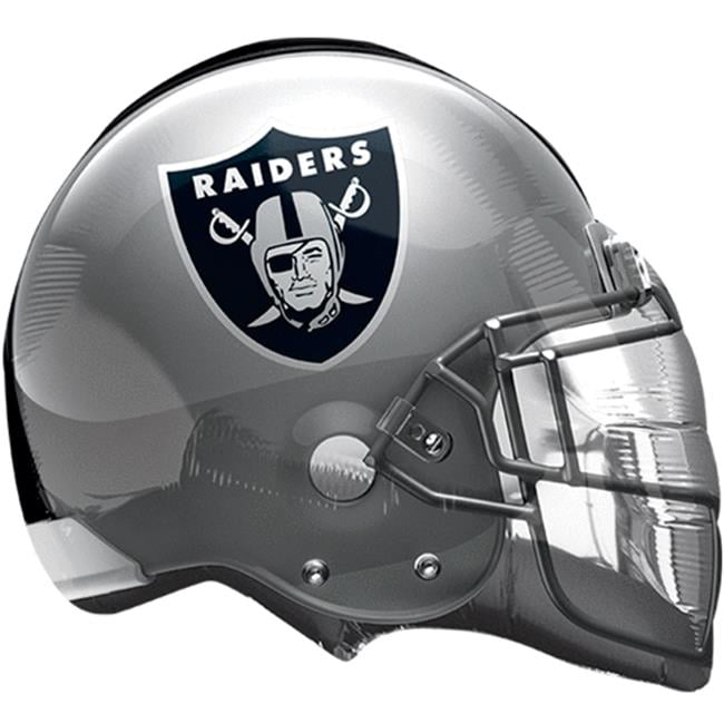 Anagram Oakland Raiders Football 24" Helmet Foil Super Shape Balloon, Black Grey