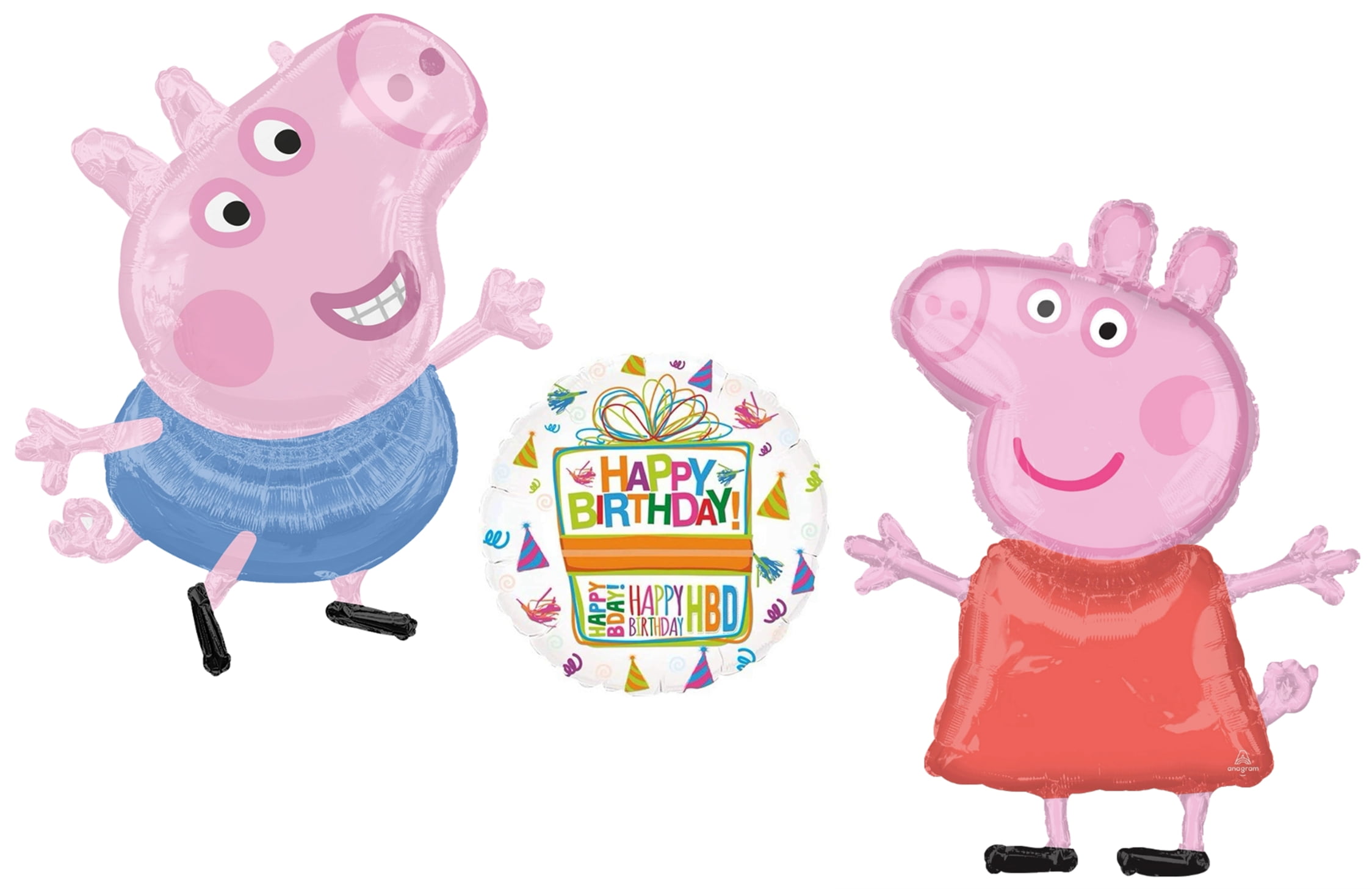 Anagram Peppa and George Happy Birthday Present Party Supplies Pig