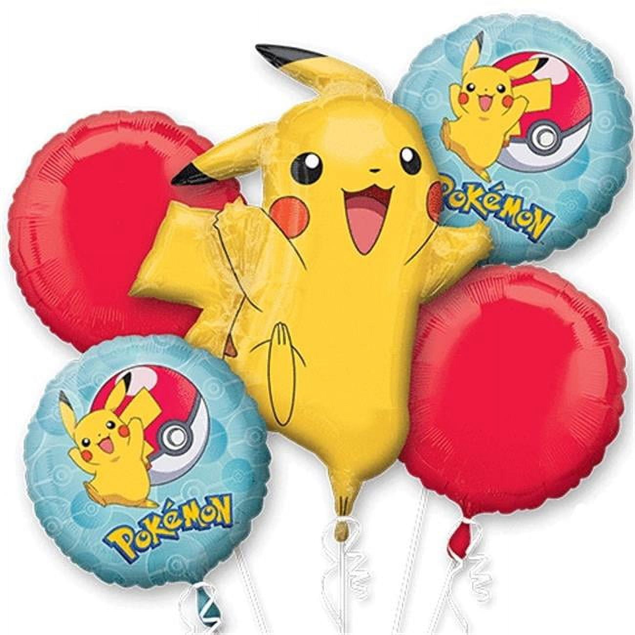 LOFTUS INTERNATIONAL Anagram Pokemon Pikachu 5 pc Bouquet of Balloons