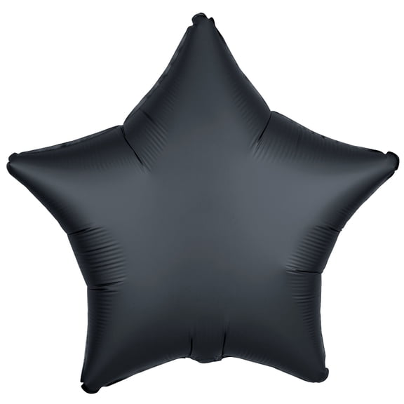 Anagram Satin Luxe Solid Star Graduation 19" Jr Shape Foil Balloon, Black