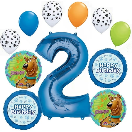 Anagram Scooby Dooby Doo 2nd Birthday Party Supplies 11 pc Balloon Bouquet Decorations