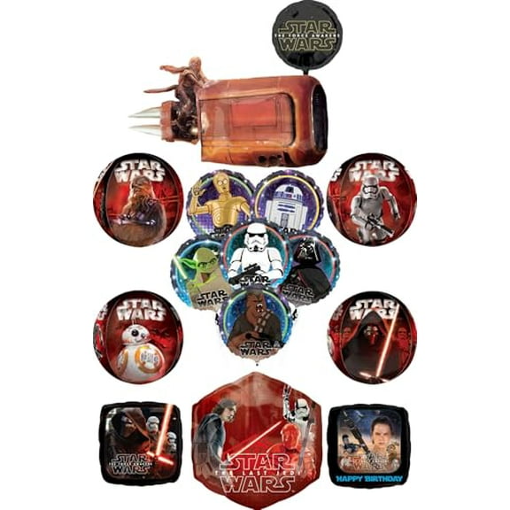 Anagram Star Wars Birthday Party Supplies Ultimate 14pc Balloon Bouquet Decorations