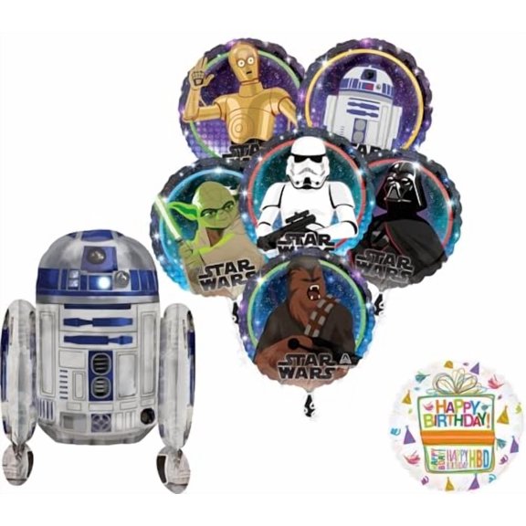 Anagram Star Wars R2D2 Birthday Party Supplies Balloon Bouquet Decorations