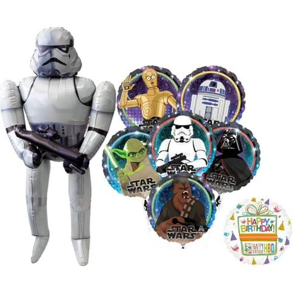 Anagram Star Wars Stormtrooper Airwalkers Birthday Party Supplies Balloon Bouquet Decorations