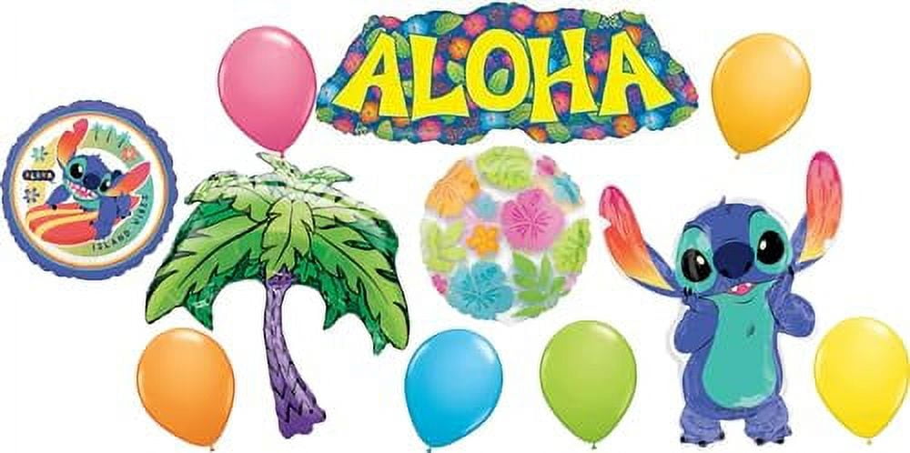 Stitch Hawaiian Theme Birthday Party Balloon Decorations 11pc