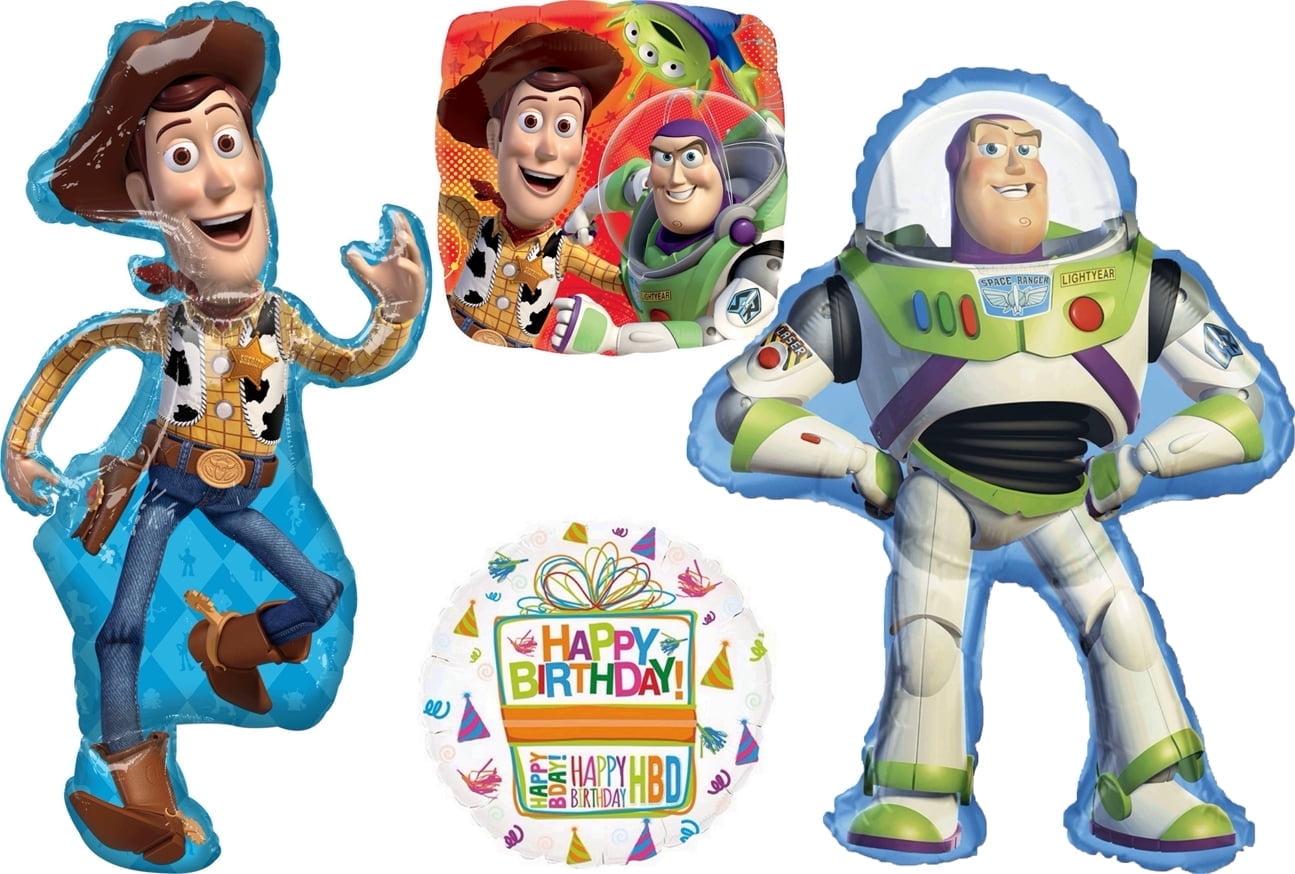 Toy Story Woody and Buzz Lightyear's Birthday Party Supplies Balloon Bouquet Decorations