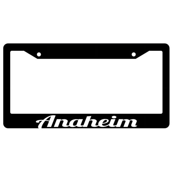 Anaheim Black Plastic License Plate Frame