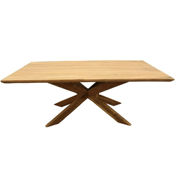 Anaheim Brad Dining Table in Contemporary Natural Finish on Solid Wood