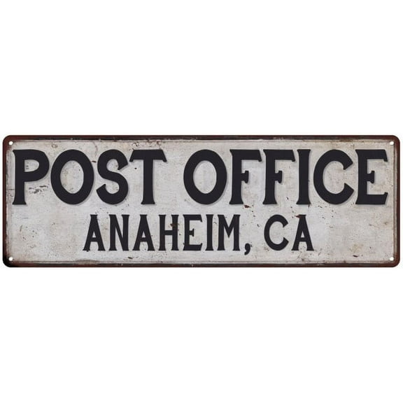 Anaheim, Ca Post Office Sign Vintage 6x18 206180011047