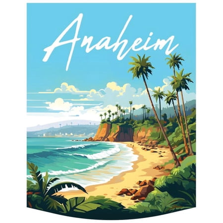Anaheim California Souvenir Decorative Vinyl Decal Sticker (2-Inch)