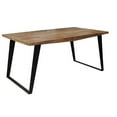 thumbnail image 1 of Anaheim Dining Table in Modern Natural Finish on Solid Wood with Iron Base, 1 of 5