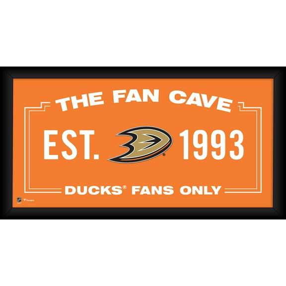 Anaheim Ducks Framed 10" x 20" Fan Cave Collage