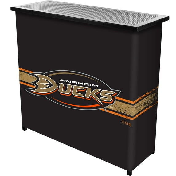 Anaheim Ducks Logo Indoor or Outdoor Portable Bar with 2 Shelves