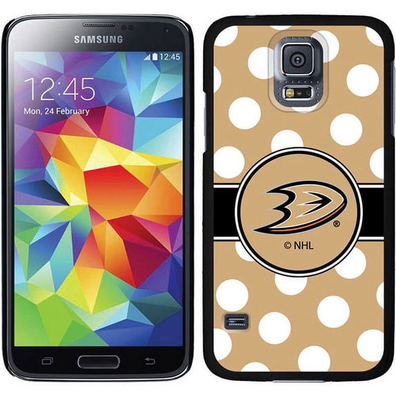 Anaheim Ducks Polka Dots Design on Samsung Galaxy S5 Thinshield Case by Coveroo