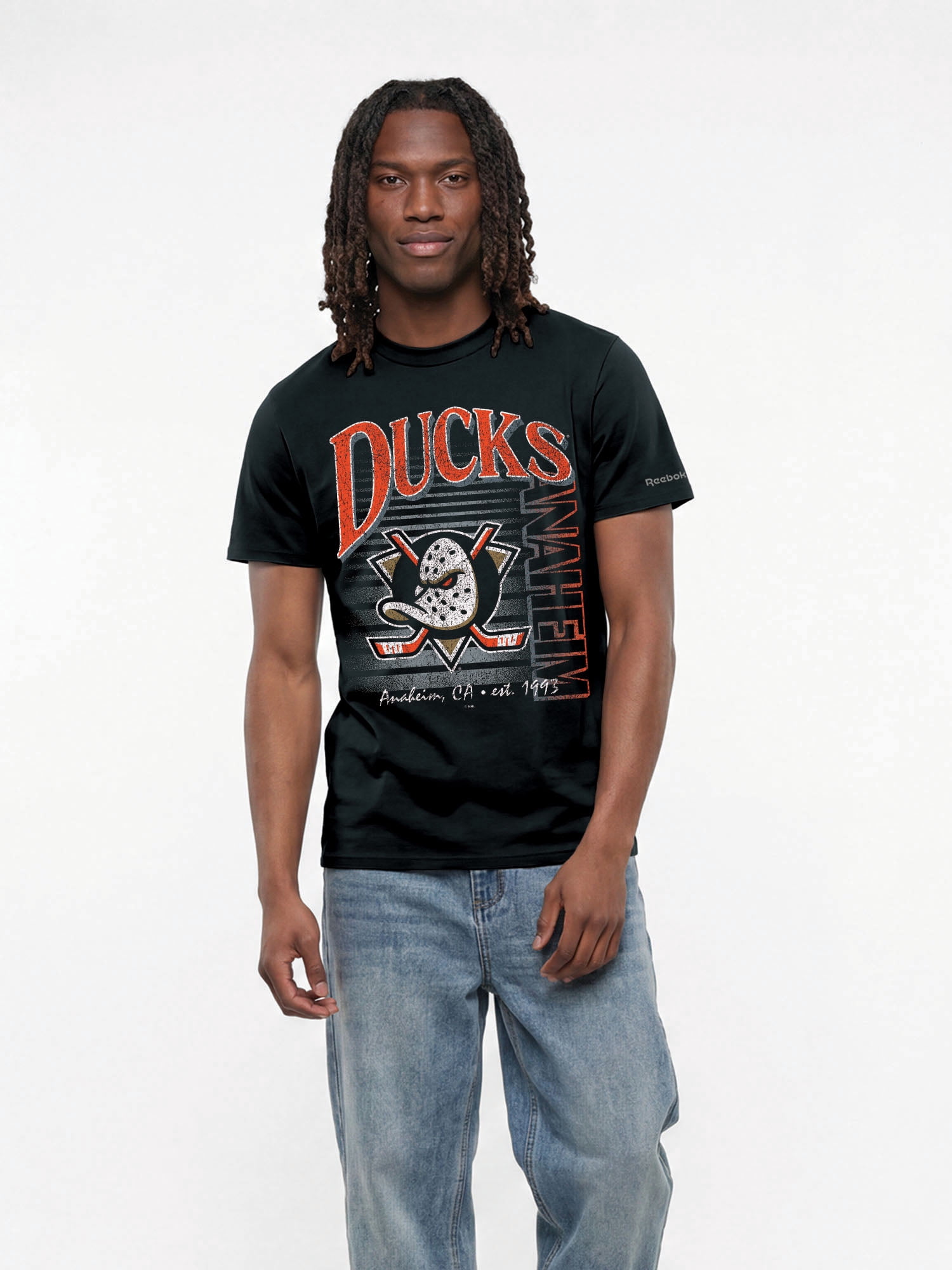 Anaheim Ducks Reebok Mens Crew Neck Short Sleeve T-Shirt