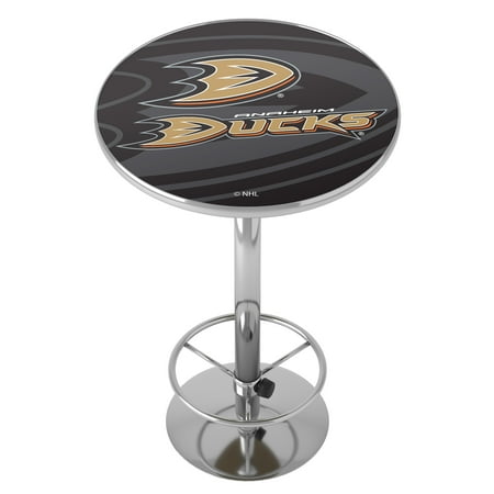 Anaheim Ducks NHL Watermark Chrome Pub Table - Black, Orange, Gold