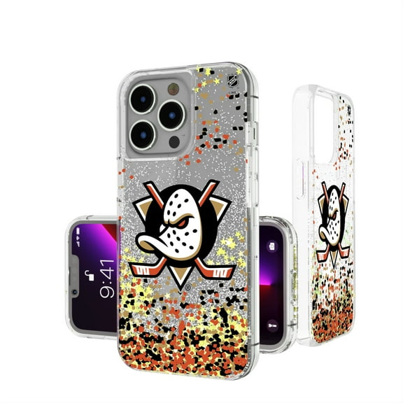 Anaheim Ducks iPhone Confetti Glitter Case