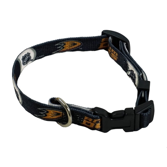 Anaheim Hockey Ducks adjustable X-Small 8 1/2 to 11 3/4 inch Nylon Dog Collar