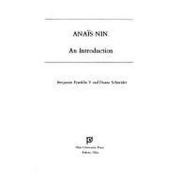 Pre-Owned Anais Nin : An Introduction (Hardcover) 9780821403952