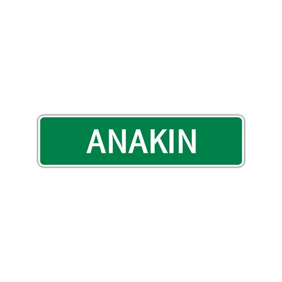 Anakin Boys Children Name Letter Printed Plaque Decoration Novelty Label Indoor Outdoor Unique Wall Unique Aluminum Metal Sign4"x18"