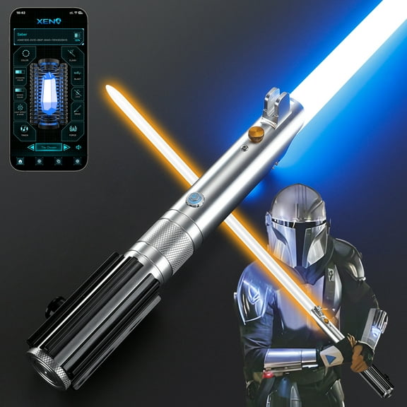 Anakin Lightsaber PHS Duel Laser Pixel board RGB Smooth Swing Metal Hilt With LED Strip Blade SD Card Skywalker