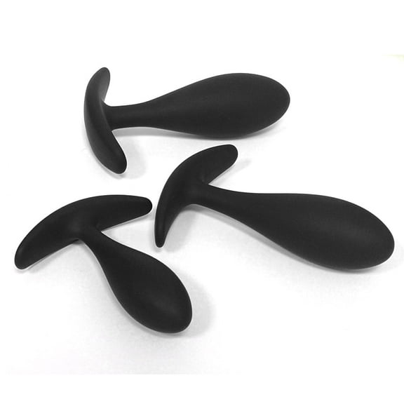 Anal Plug Set, Butt Plug Trainer Kit, Pack of 3 Silicone Anal Plugs Training Set with Flared Base Prostate Sex Toys for Beginners Advanced Users