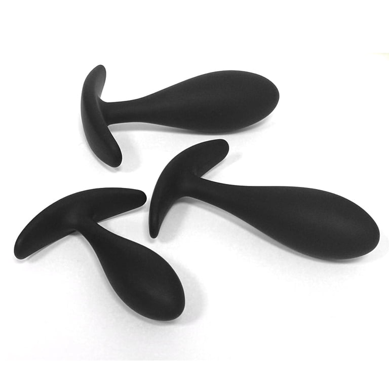 Anal Plug Set, Butt Plug Trainer Kit, Pack of 3 Silicone Anal Plugs  Training Set with Flared Base Prostate Sex Toys for Beginners Advanced  Users