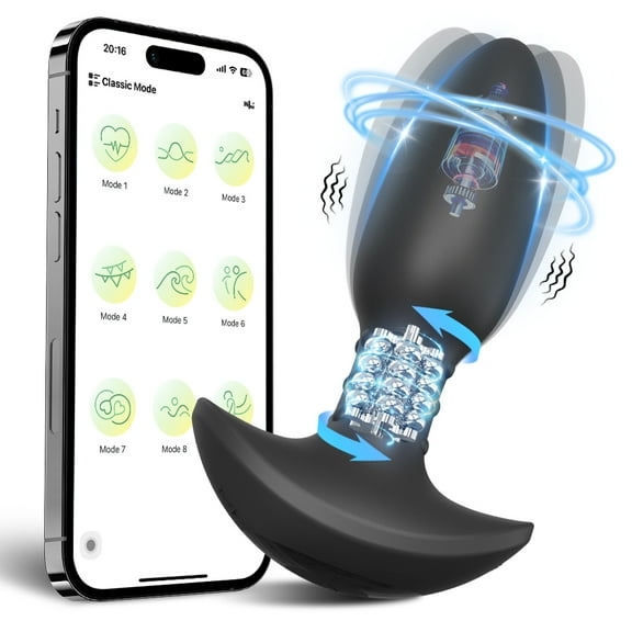 Anal Plug Vibrator with Remote Control, Tapered Silicone Vibrating Butt Plug Prostate Massager Anal Toys for Men Women