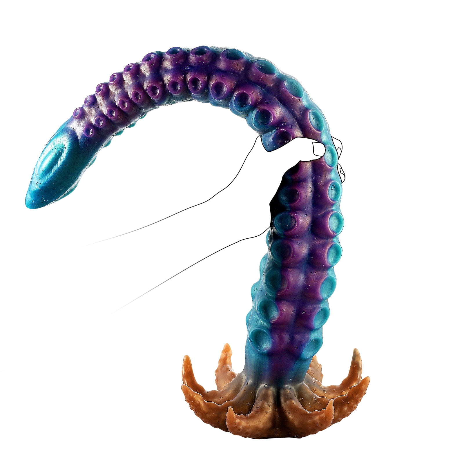 MATATA 22.8in Anal Plug Dildo Sex Toys, Long Octopus Butt Plug for Adult Deepest Anal Training
