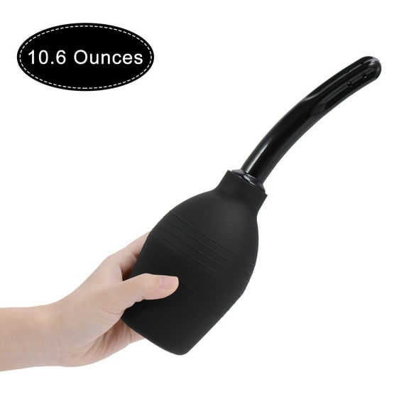 Anal Vaginal Bulb Douche Enema Rectal Colonic Irrigation Syringe Cleaner For Men,Black,10.5oz/310ml