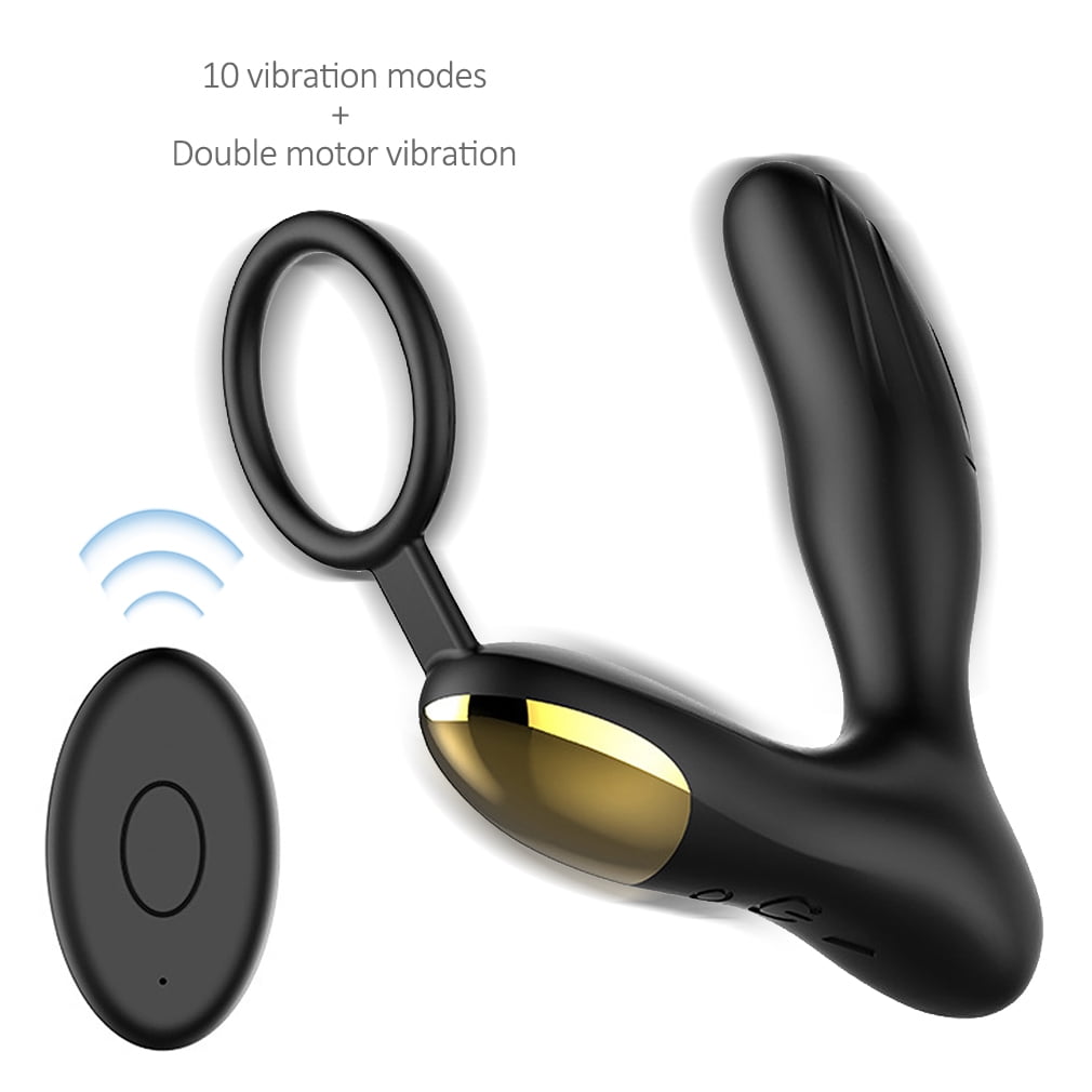 Anal Vibrator with Thick Penis Ring, 10 Vibrating Prostate Massager Dildo  Shaped Anal Plug, Silicone Male Sex Toys Gay Toy for Men Women Masturbation  and Foreplay - Walmart.com