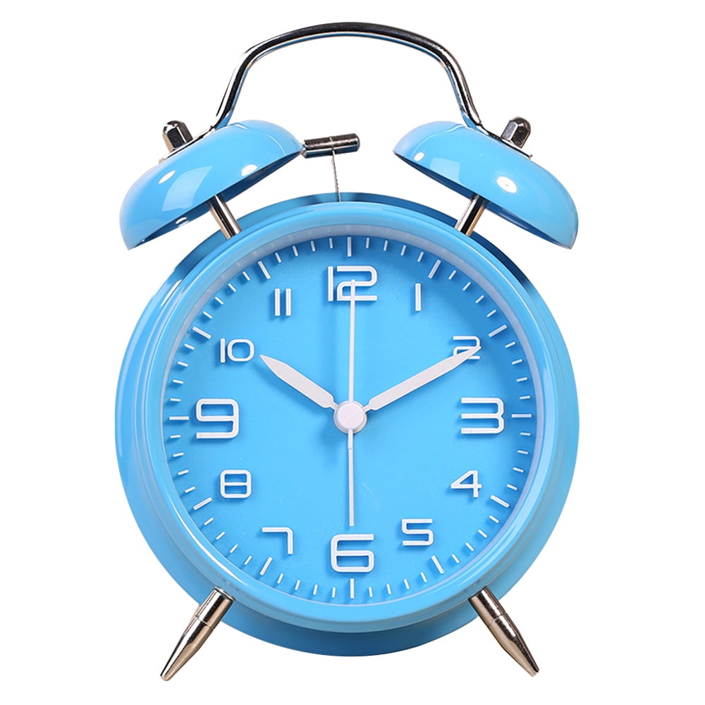 Analog Alarm Clock Silent NonTicking Quartz Battery Operated Extra