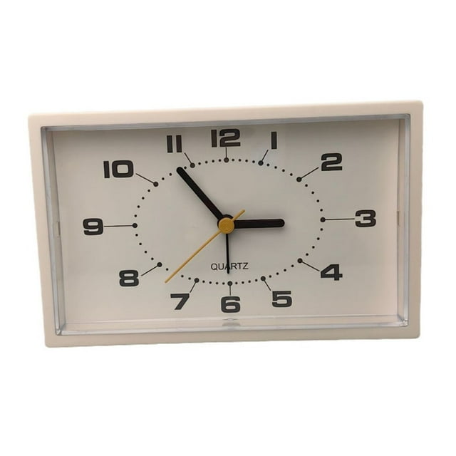 Analog Alarm Clock Silent Non Ticking Small Clock Home Decor for