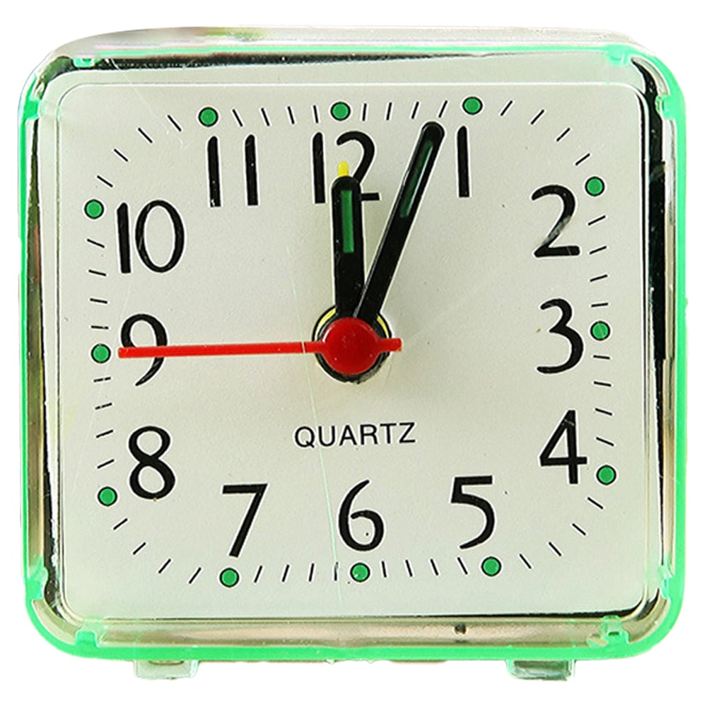 Analog Alarm Clock, Silent Non Ticking Small Clock, Travel Alarm Clock