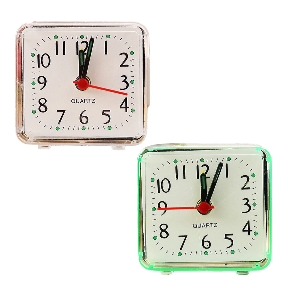 Newest Analog Alarm Clock, Silent Non Ticking Small Clock, Travel Alarm