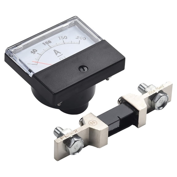 Analog Amp Meter Gauge DH-670 Ammeter DC 0-200A 75mV and Shunt Panel Ampere