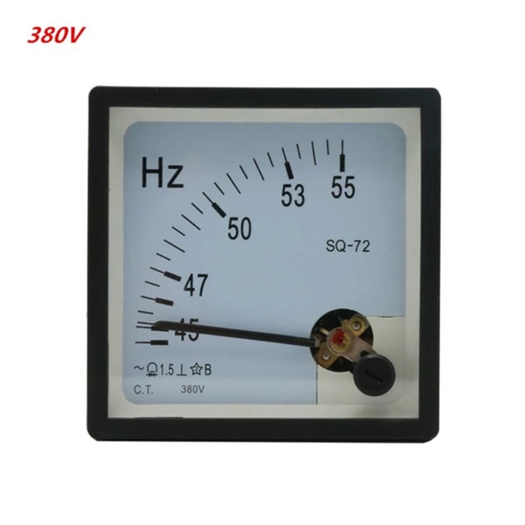 Analog Current Meter Panel Dial Gauge Pointer Ammeter Indicator 45-55Hz ...