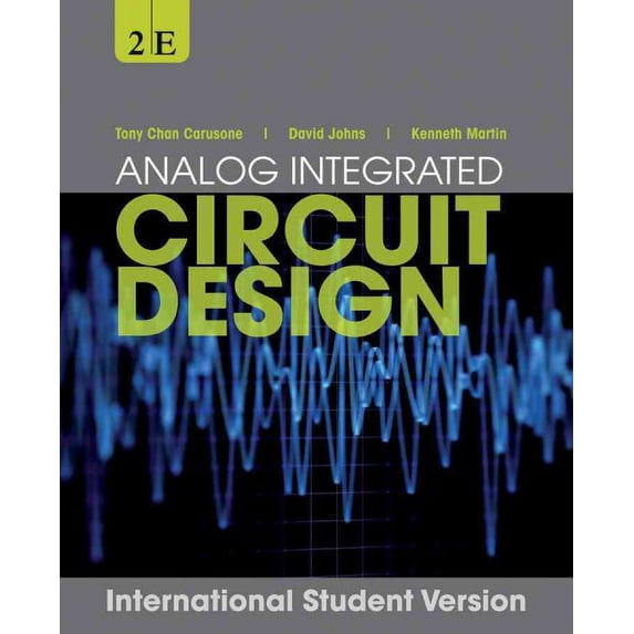 Analog Integrated Circuit Design, International S Tony Chan Carusone,David Johns, (Paperback)