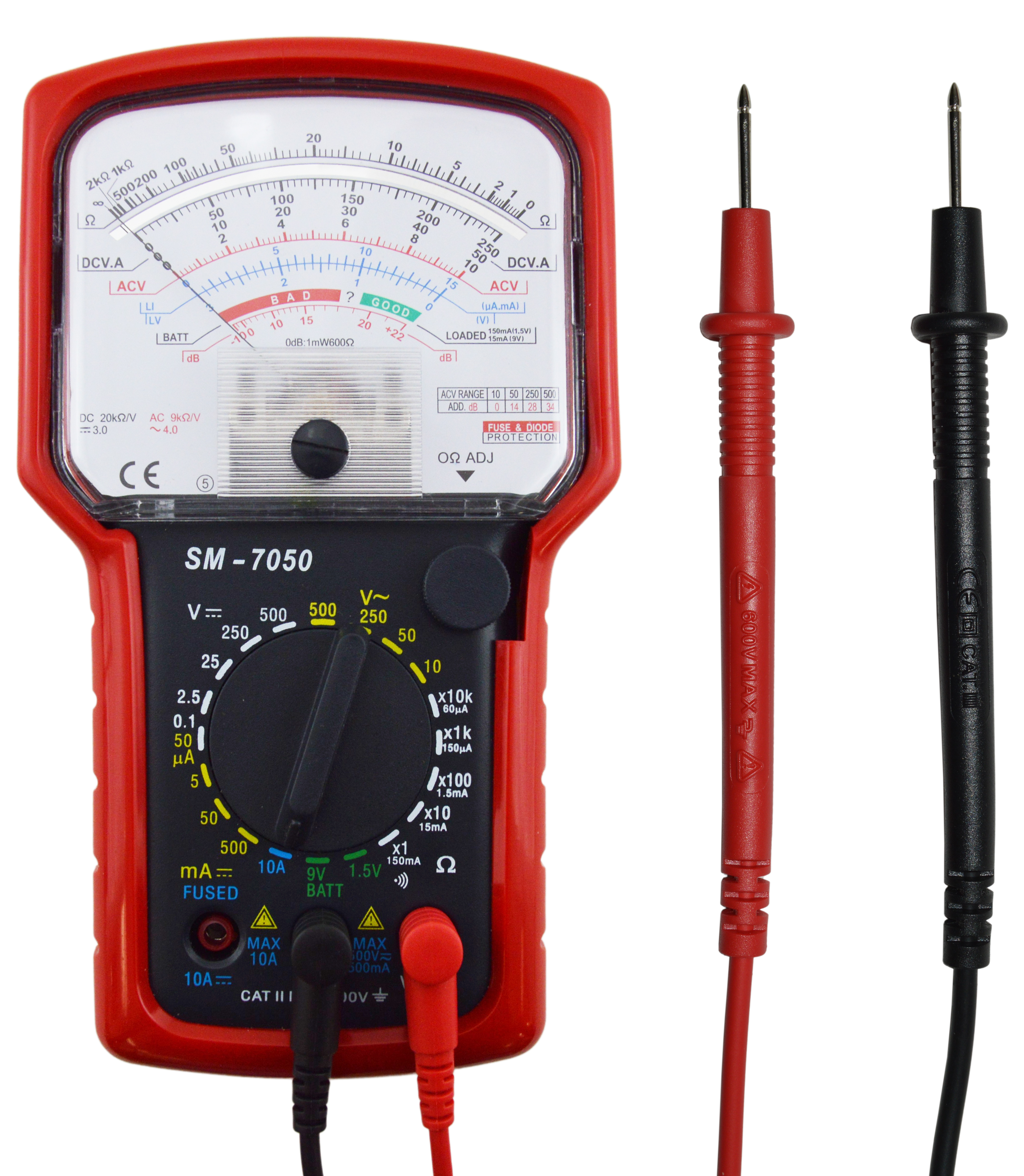 Tekpower TP8260L Analog Multimeter With Backlight - 20 Range, Transistor Tester, For AC/DC Voltage & Current - View #9
