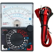 Analog Multimeter with LED Indicator & Buzzer for Continuity Test - Includes Test Leads YX-360TRE-L-B