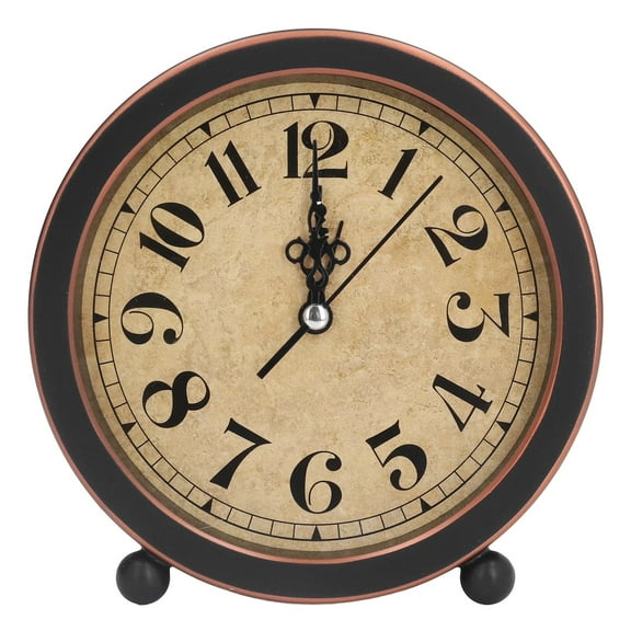 Analog Retro Mechanical Alarm Clock, Quiet Ticking, Clear Display with Night Light, Compact Design for Bedroom & Classroom Desk