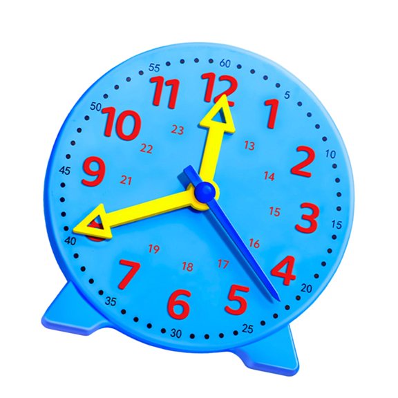 Analog Teaching Clock Education Clock Time Clock Compact 9.8cm Size for Toddlers Preschool School
