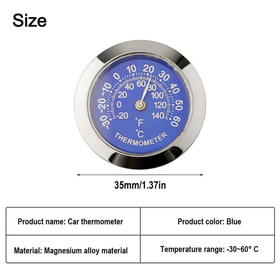 Analog Thermometer Hygrometer Temperature Humidity Monitor Meter Gauge Blue Thermometer Smile Home