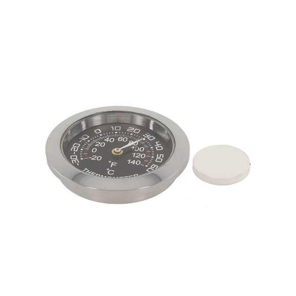 Analog Thermometer Hygrometer Temperature Humidity Monitor Meter Gauge for Car Indoor Outdoor Use -30~60°C / 0-100% RH Range Metal Construction 37mm/1.5in Diameter Black Options