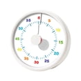 Analog Visual Timer – Round Countdown Clock, Mechanical Operation, Easy ...